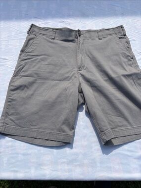 Lee Extreme Motion Men's Gray Flat Front Chino Shorts